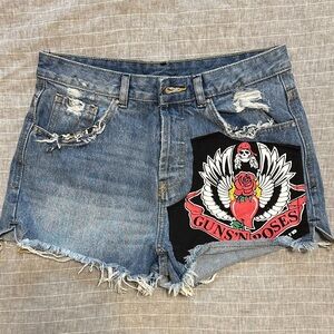Distressed Denim Shorts